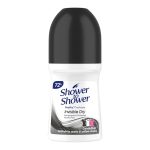 Shower to Shower, women roll-on, anti-perspirant, Invisible Dry, black and white bottle