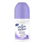 Shower to Shower, Spring Rain, anti-perspirant, roll-on, purple bottle